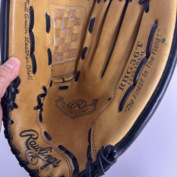 RAWLINGS RBG36 BASEBALL GLOVE 12.5'' Left HAND THROWER - Picture 8 of 9